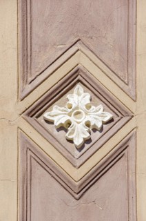 Details of a historic house facade