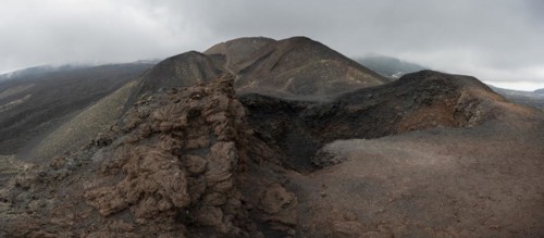 Secondary crater and volcanic landscape of Etna