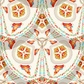 Seamless pattern design inspired by traditional Hungarian embroidery
