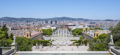 View of the Magic Fountain of Montjuic