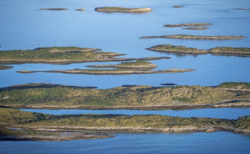 Rocky islands in the evening light