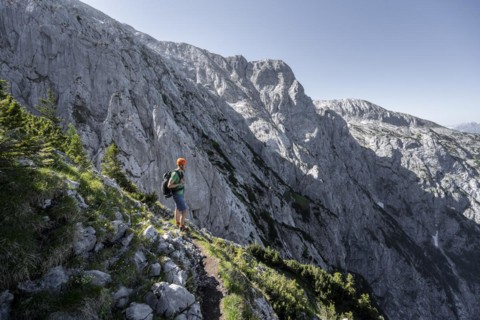 Mountaineer on the Mannlsteig