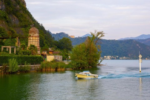 Old Factory Manufactures Hydrated Lime in Clods and Fertilizer on Lake Lugano in Caslano