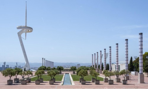 Torre de Comunicacions de Montjuic on the Olympic site