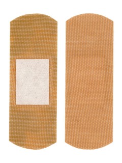 Band aid bandage isolated over white