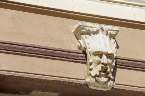 Details of a historic house facade
