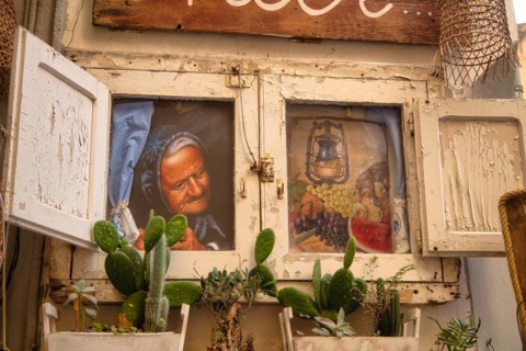Mural in an alley in the old town of Gallipoli