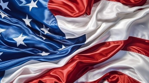 Silk american flag abstract