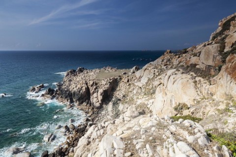 Rocky coast at Nui Chua National Park