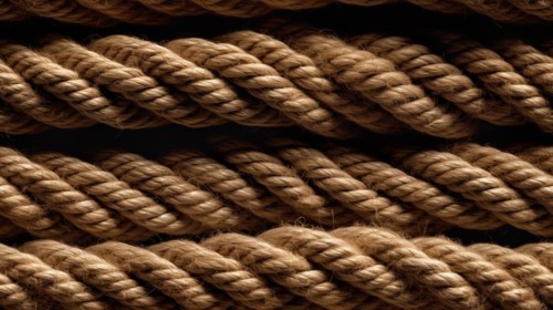 Seamless tile of thick rope strands