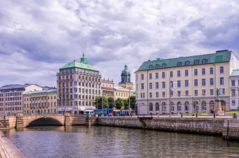 View of Soedra Hamngatan and Lilla Torget in Gothenburg