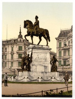 The equestrian monument to Kaiser Wilhelm in Stettin