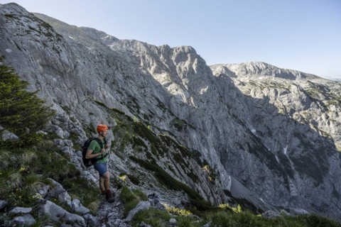 Mountaineer on the Mannlsteig