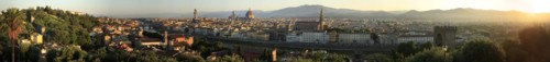 Blick am Abend vonm Piazzale Michelangelo am Abend