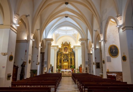 Interior of the church Esglesia de Sant Bartomeu