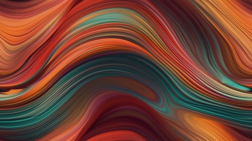 Truly seamless tile of colorful wavy abstract background