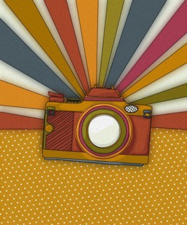 Vintage camera card