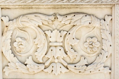 Ottoman marble carving art in detail