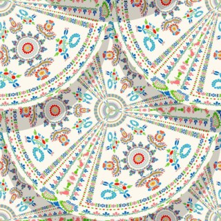 Seamless pattern design inspired by traditional Hungarian embroidery