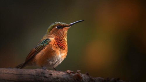 The beautiful endangered rufous hummingbird