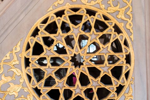 Ottoman marble stone carving art in floral patterns