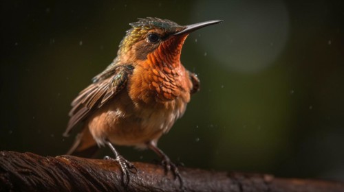 The beautiful endangered rufous hummingbird