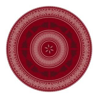Tunisian embroidery inspired round design element