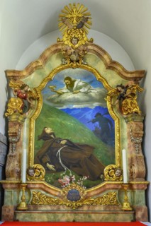 Side altar with painting