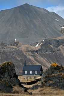 Budir Black Church on the Snaefellsnes Peninsula in the West of Iceland