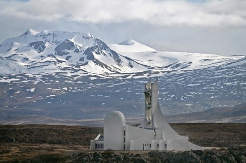 Stykkisholmkirkja Church in Stykkisholmur in the north of the Snaefellsnes Peninsula