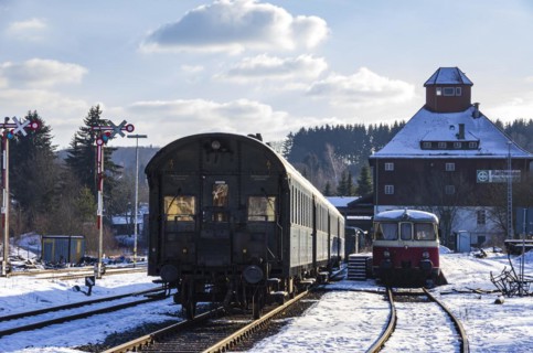 Railway and station scene