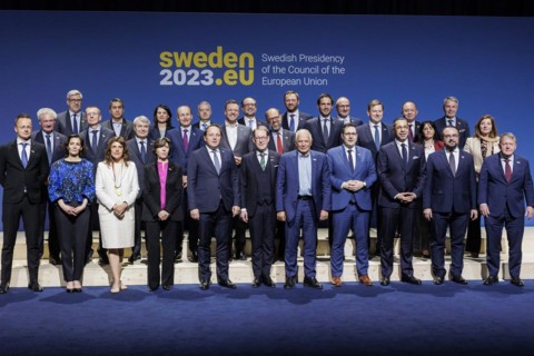 Family photo at the Gymnich reunion in Stockholm