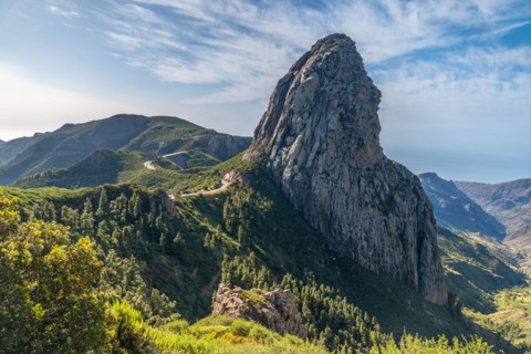 Mountains landscape from Mirador de los Roques in La Gomera