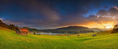 Sunset at Wagenbruechsee