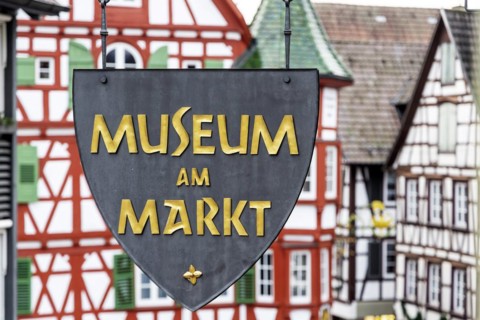 Historic old town with half-timbered buildings