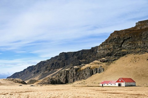 Lonely farm on Ring Road No. 1 in the south of Iceland
