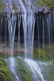 Water flowing over rocks in the gorge Wimbachklamm in Ramsau bei Berchtesgaden
