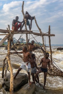 Indigenous fishermen from the Wagenya tribe