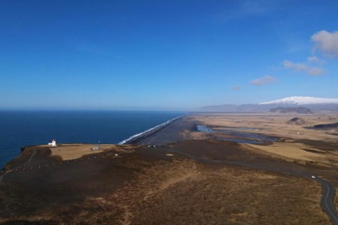 Dyrholaey Lighthouse on the south coast of Iceland