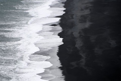 Reynisfjara Black Sand Beach on the South Coast of Iceland