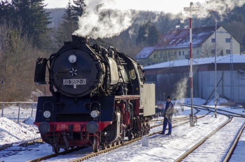 Railway and station scene