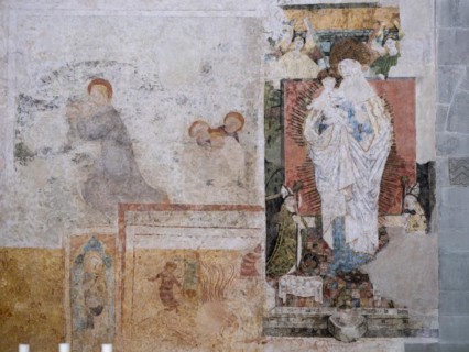 Old frescoes in the Minster of St. Mary and St. Mark