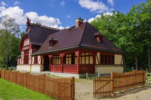 Rear view of the Imperial Pavilion of the Kaiserbahnhof Joachimsthal