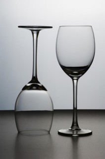 Two empty glasses