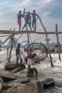 Indigenous fishermen from the Wagenya tribe