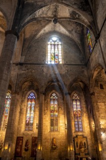 Interior view of Barcelona Cathedral