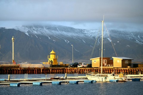 Boat jetty in the old harbour of Reykjavik