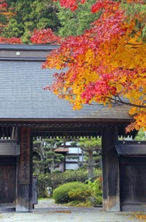 Taiho-ji temple at Narai-juku traditional small town in Nagano Japan