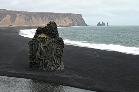 Reynisfjara Black Sand Beach on the South Coast of Iceland