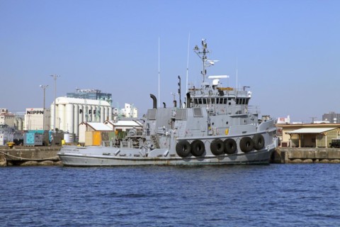 US Army Tugboat Lt-801 at Yokohama port Kanagawa Japan Asia